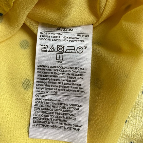 NWT Banana Republic Ruffle wrap mini skirt - size US 0 - polka dot in yellow - Picture 6 of 8